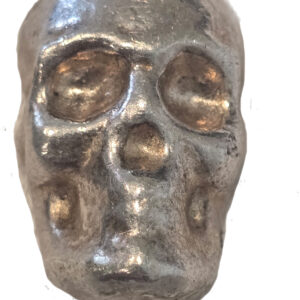 Hand-Poured Silver Skull - 1 oz